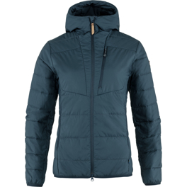 Fjällräven Keb Padded Hoodie W Women’s Trekking jackets Blue Main Front 56482