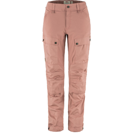 Fjällräven Keb Trousers Curved W Women’s Trekking trousers Pink Main Front 80955