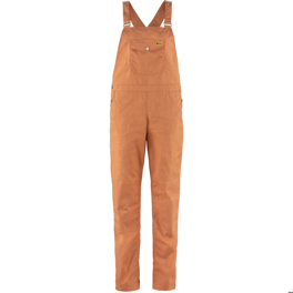 Fjällräven Vardag Dungaree Trousers W Women’s Outdoor trousers Brown, Orange Main Front 59583